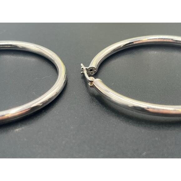 FAS Italy 925 Twisted Hoops 9.12 grams 1 3/4” Classic 3mm - Picture 7 of 8